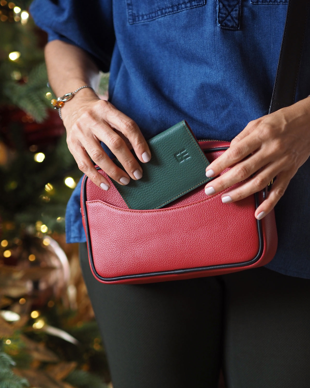 Small Wallet & Card Holder | Victoria — Rosacandela green