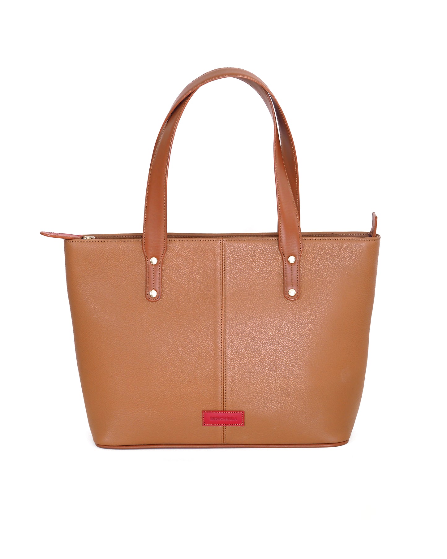 Jeannette — Leather Tote Bag with Zipper