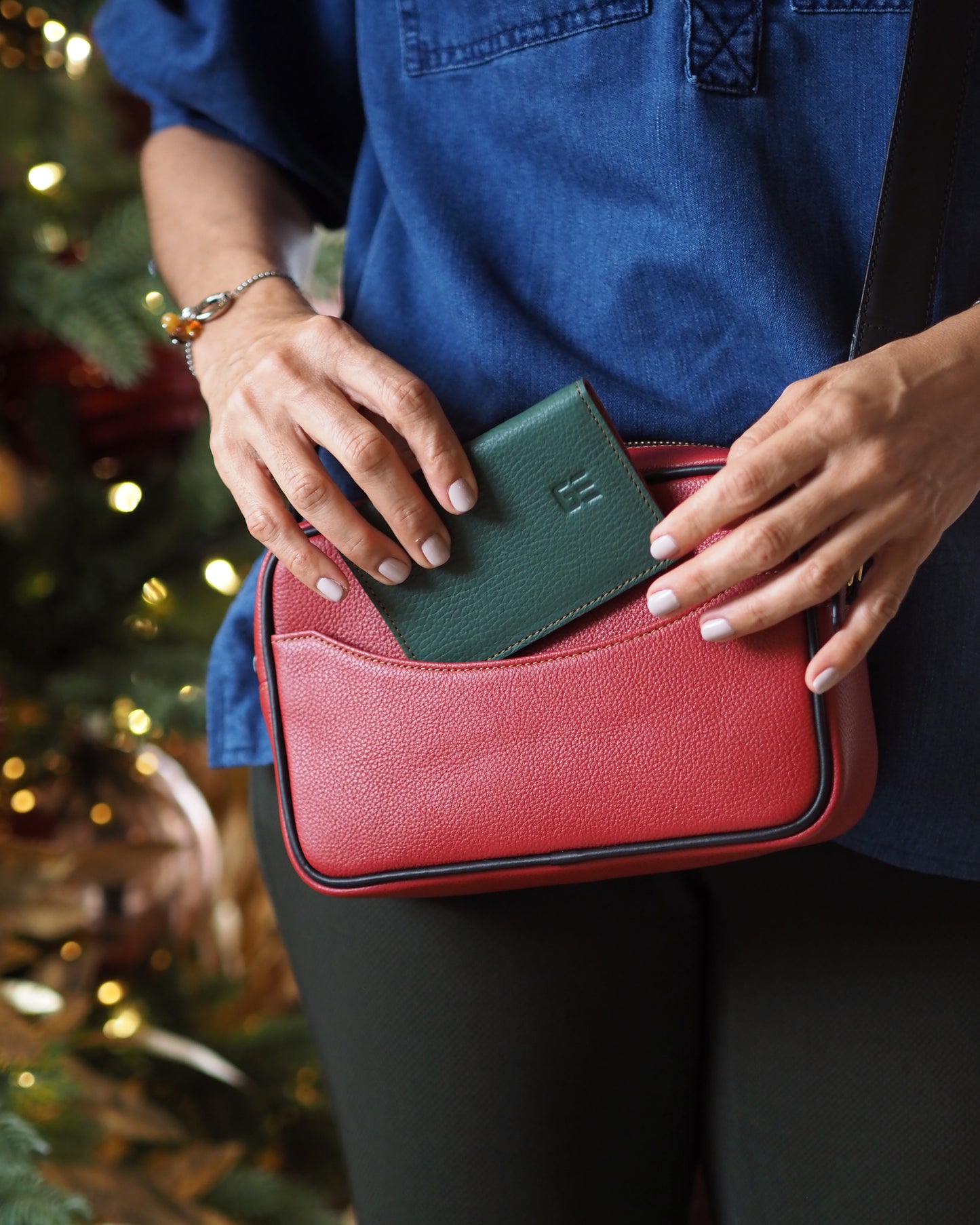 Small Wallet & Card Holder | Victoria — Rosacandela green