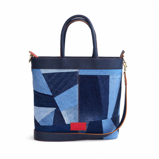 Bolso tote Uanny Rosacandela x Milée azul royal