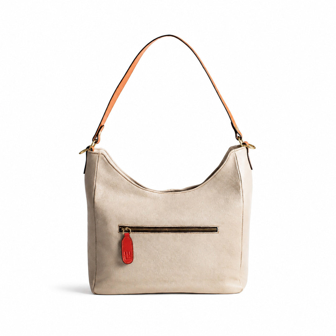 Desirée — Leather Hobo Bag LT Stone