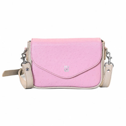 Julia — Mini Crossbody Bag in Leather pink with LT stone